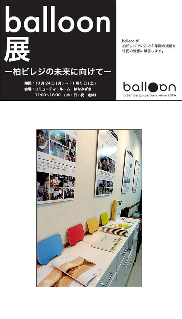 「balloon展～柏ビレジの未来に向けて」